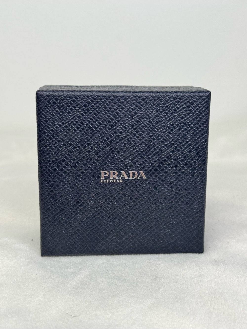 Prada Navy Eyewear Presentation Box with Silver Logo